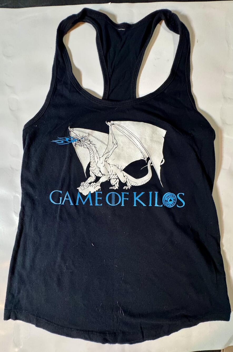 United Lifting Tank Top Womens Small Black Game Of Kilos Dragon Gym Workout